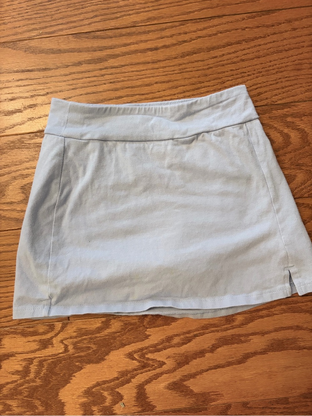 art class Dusty Blue Knit Mini Skirt with Hidden Undershort